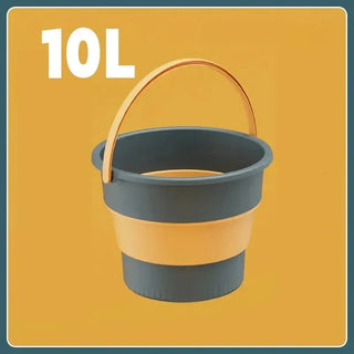 10 Litre Collapsible Bucket Portable Cleaning Fishing Camping Silicon