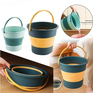 10 Litre Collapsible Bucket Portable Cleaning Fishing Camping Silicon