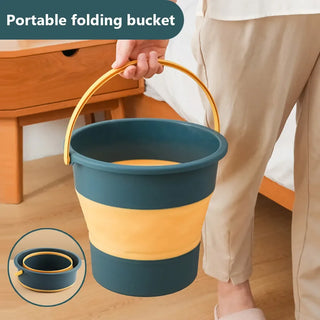 10 Litre Collapsible Bucket Portable Cleaning Fishing Camping Silicon