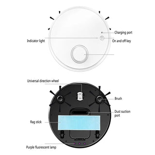 3-in-1 Robot Vacuum Cleaner with Mop Function