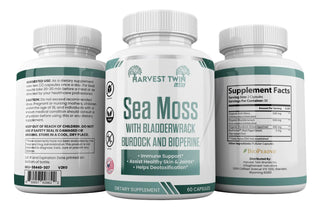 Wild Sea Moss Capsules - 100% Organic Irish Sea Moss Organic Chlorella